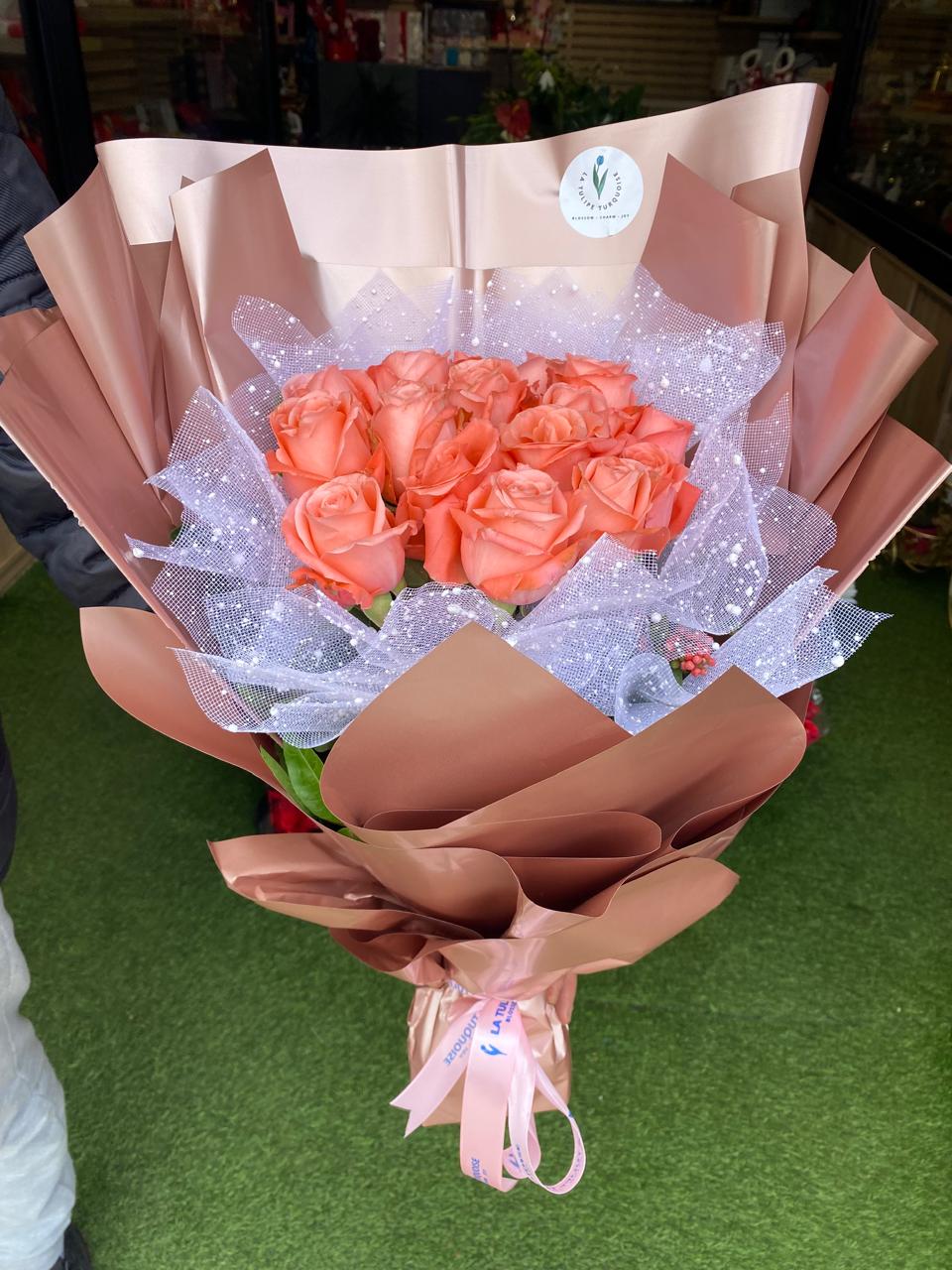 Seasonal bouquet closeup